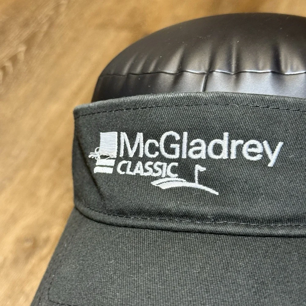 Imperial McGladrey‎ Classic Visor Hat Black White Golf Pickleball Sea Island
